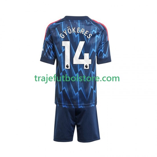 Camiseta 2ª Arsenal Viktor Gyokeres 14 Niño 2025-2026 Manga Corta