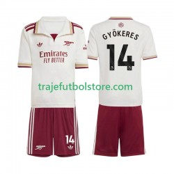 Camiseta 3ª Arsenal Viktor Gyokeres 14 Niño 2025-2026 Manga Corta
