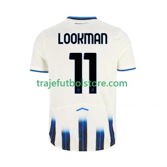Camiseta 2ª Atalanta Ademola Lookman 11 Hombre 2025-2026 Manga Corta