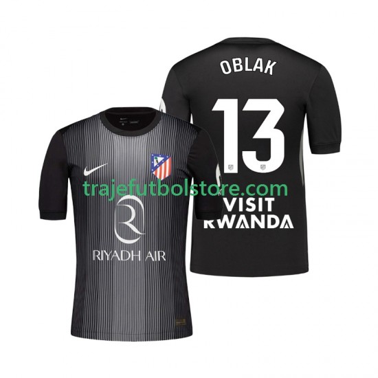 Camiseta 2ª Atlético Madrid Jan Oblak 13 Portero Hombre 2025-2026 Manga Corta