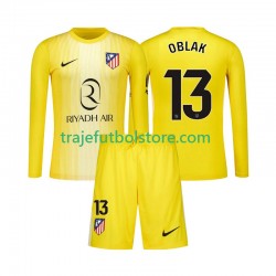Camiseta 1ª Atlético Madrid Jan Oblak 13 Portero Niño 2025-2026 ML