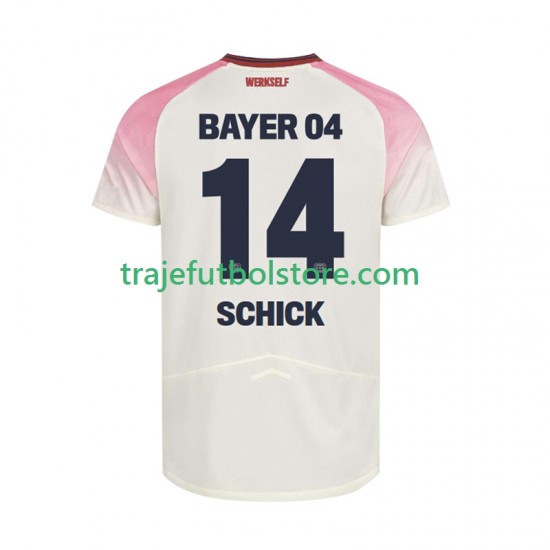 Camiseta 2ª Bayer 04 Leverkusen Patrik Schick 14 Hombre 2025-2026 Manga Corta