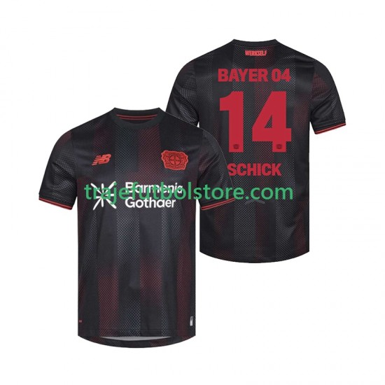 Camiseta 1ª Bayer 04 Leverkusen Patrik Schick 14 Hombre 2025-2026 Manga Corta