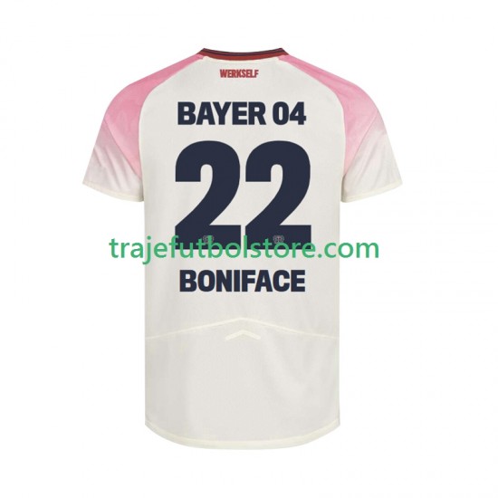 Camiseta 2ª Bayer 04 Leverkusen Victor Boniface 22 Hombre 2025-2026 Manga Corta