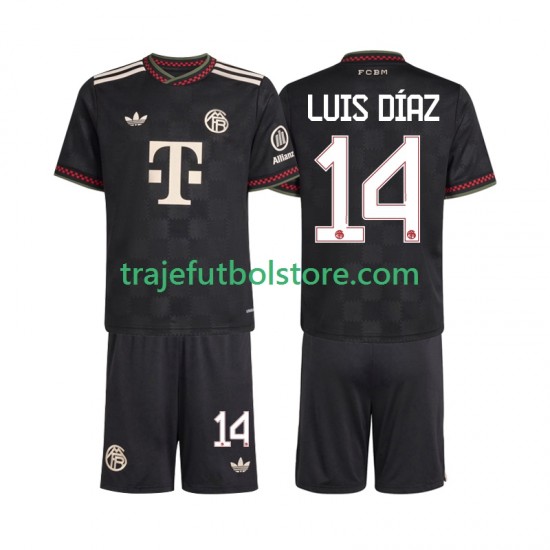 Camiseta 3ª Bayern de Múnich Luis Diaz 14 Niño 2025-2026 Manga Corta