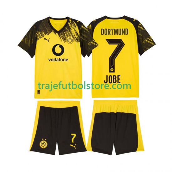 Camiseta 1ª Borussia Dortmund Jobe Bellingham 7 Niño 2025-2026 Manga Corta