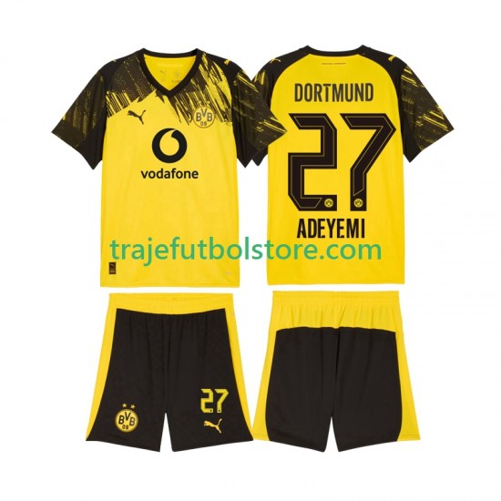 Camiseta 1ª Borussia Dortmund Karim Adeyemi 27 Niño 2025-2026 Manga Corta
