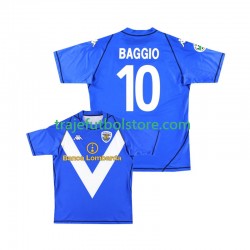 Camiseta 1ª Brescia Calcio Baggio 10 2003 Retro Hombre 2004 Manga Corta
