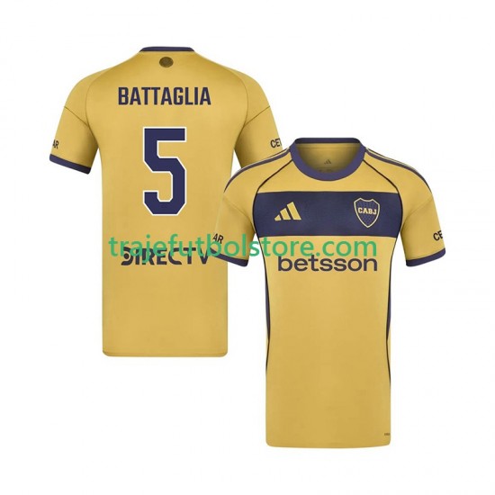 Camiseta 2ª CA Boca Juniors Rodrigo Battaglia 5 Hombre 2025-2026 Manga Corta