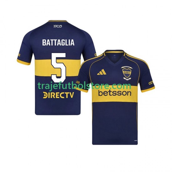 Camiseta 1ª CA Boca Juniors Rodrigo Battaglia 5 Hombre 2025-2026 Manga Corta