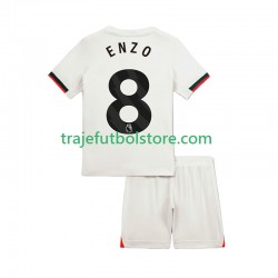 Camiseta 2ª Chelsea Enzo Fernandez 8 Niño 2025-2026 Manga Corta