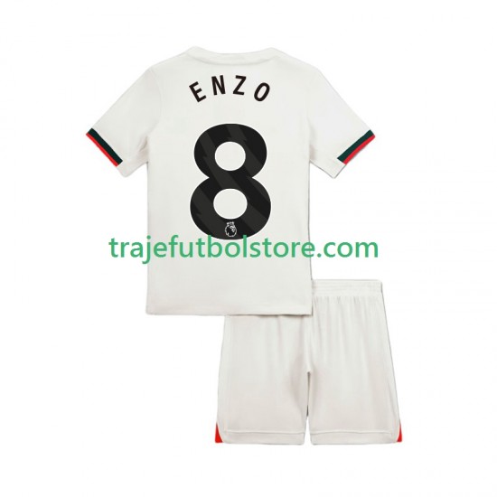 Camiseta 2ª Chelsea Enzo Fernandez 8 Niño 2025-2026 Manga Corta