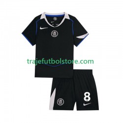 Camiseta 3ª Chelsea Enzo Fernandez 8 Niño 2025-2026 Manga Corta
