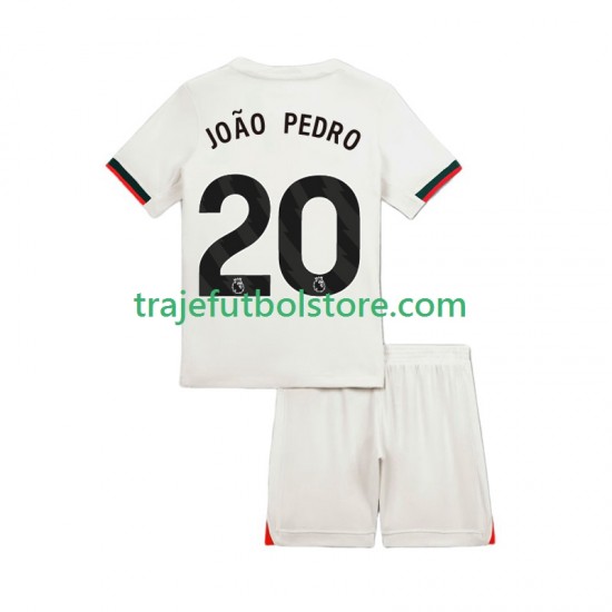 Camiseta 2ª Chelsea Joao Pedro 20 Niño 2025-2026 Manga Corta