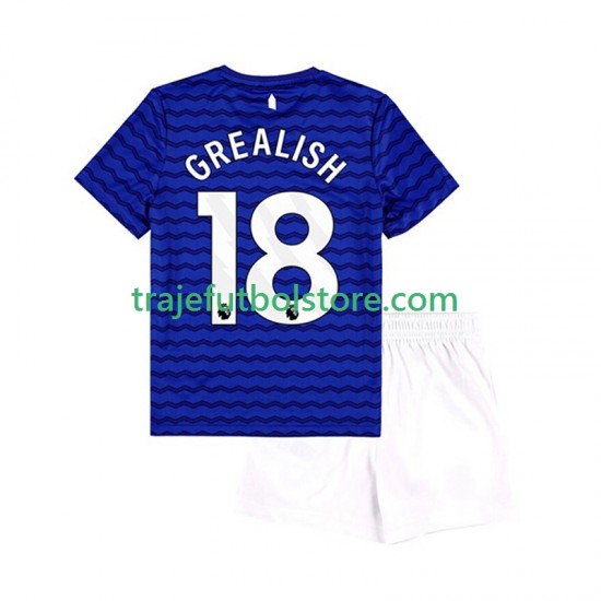 Camiseta 1ª Everton Jack Grealish 18 Niño 2025-2026 Manga Corta