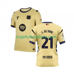 Camiseta 2ª FC Barcelona Frenkie de Jong 21 Champions League Hombre 2025-2026 Manga Corta