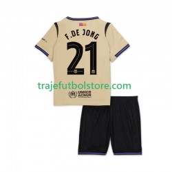 Camiseta 2ª FC Barcelona Frenkie de Jong 21 UCL Niño 2025-2026 Manga Corta