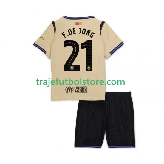 Camiseta 2ª FC Barcelona Frenkie de Jong 21 UCL Niño 2025-2026 Manga Corta