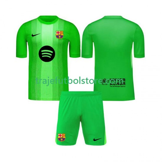 Camiseta 1ª FC Barcelona Portero Niño 2025-2026 Manga Corta
