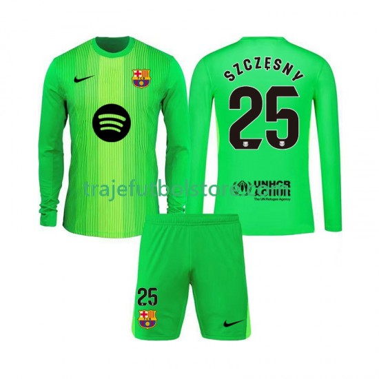 Camiseta 1ª FC Barcelona Szczesny 25 Portero Niño 2025-2026 ML