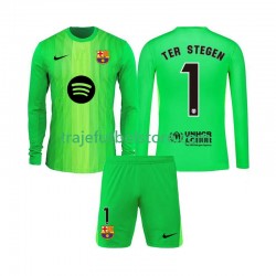 Camiseta 1ª FC Barcelona Ter Stegen 1 Portero Niño 2025-2026 ML