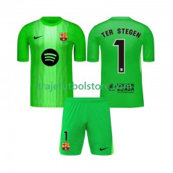 Camiseta 1ª FC Barcelona Ter Stegen 1 Portero Niño 2025-2026 Manga Corta