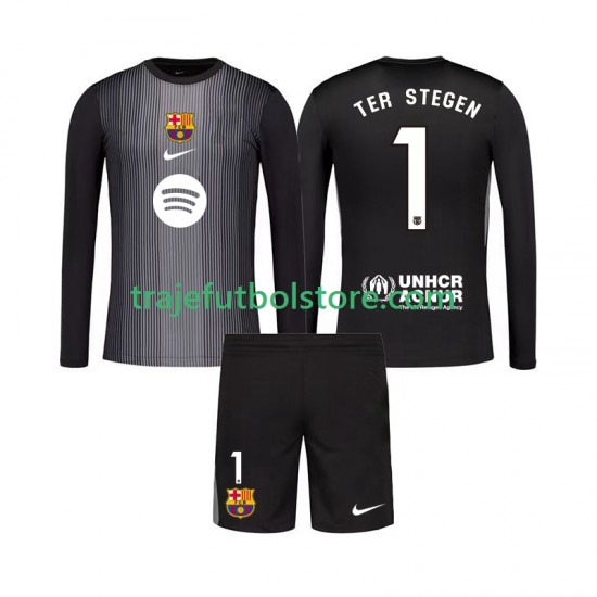 Camiseta 3ª FC Barcelona Ter Stegen 1 Portero Niño 2025-2026 ML