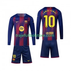 Camiseta 1ª FC Barcelona Lamine Yamal 10 Niño 2025-2026 ML