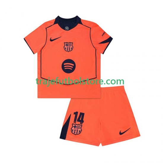 Camiseta 3ª FC Barcelona Marcus Rashford 14 UCL Niño 2025-2026 Manga Corta