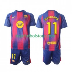 Camiseta 1ª FC Barcelona Raphinha 11 Niño 2025-2026 Manga Corta