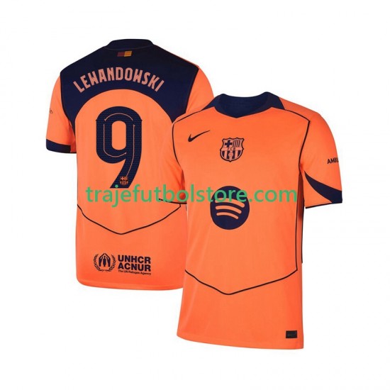Camiseta 3ª FC Barcelona Robert Lewandowski 9 UCL Hombre 2025-2026 Manga Corta
