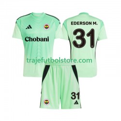 Camiseta 2ª Fenerbahce Ederson Moraes 31 Portero Niño 2025-2026 Manga Corta
