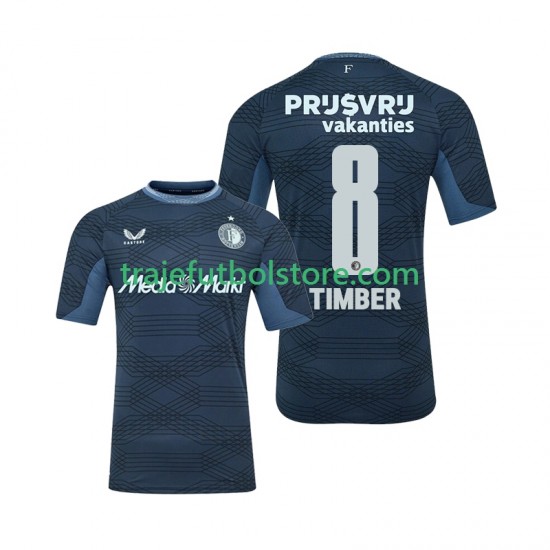 Camiseta 2ª Feyenoord Rotterdam Quinten Timber 8 Hombre 2025-2026 Manga Corta
