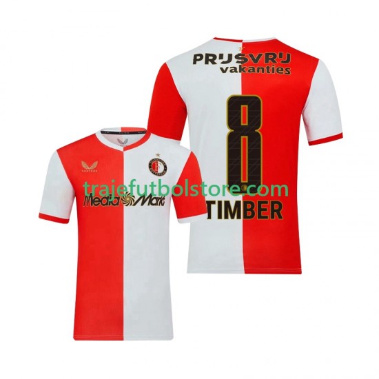 Camiseta 1ª Feyenoord Rotterdam Quinten Timber 8 Hombre 2025-2026 Manga Corta