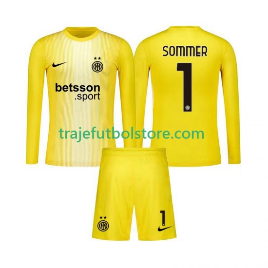 Camiseta 2ª Inter Milan Yann Sommer 1 Portero Niño 2025-2026 ML
