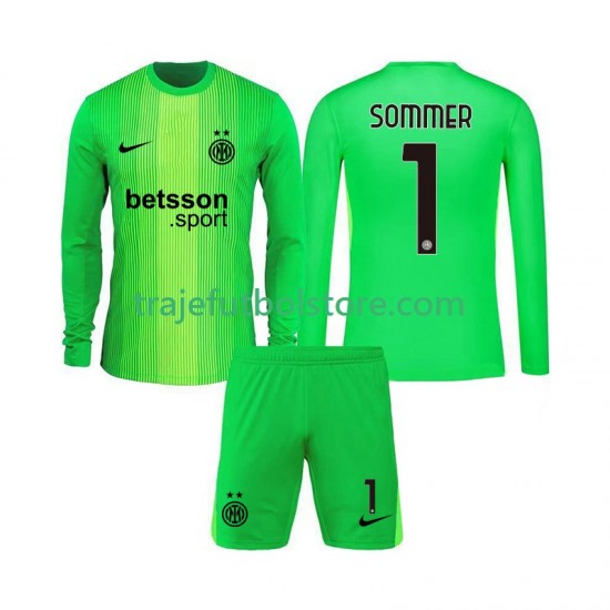 Camiseta 3ª Inter Milan Yann Sommer 1 Portero Niño 2025-2026 ML