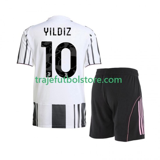 Camiseta 1ª Juventus Kenan Yildiz 10 Niño 2025-2026 Manga Corta