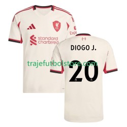 Camiseta 2ª Liverpool Diogo Jota 20 Hombre 2025-2026 Manga Corta