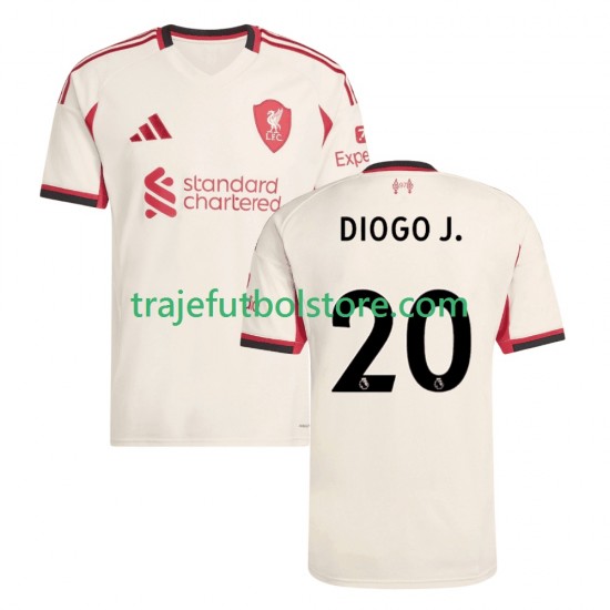 Camiseta 2ª Liverpool Diogo Jota 20 Hombre 2025-2026 Manga Corta