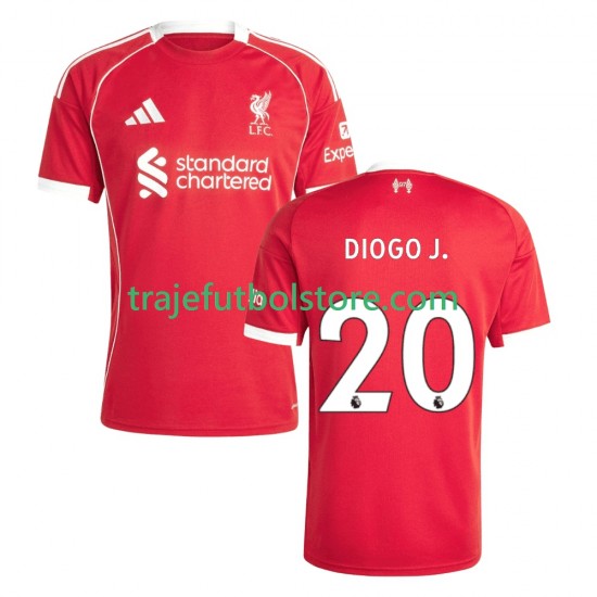 Camiseta 1ª Liverpool Diogo Jota 20 Hombre 2025-2026 Manga Corta