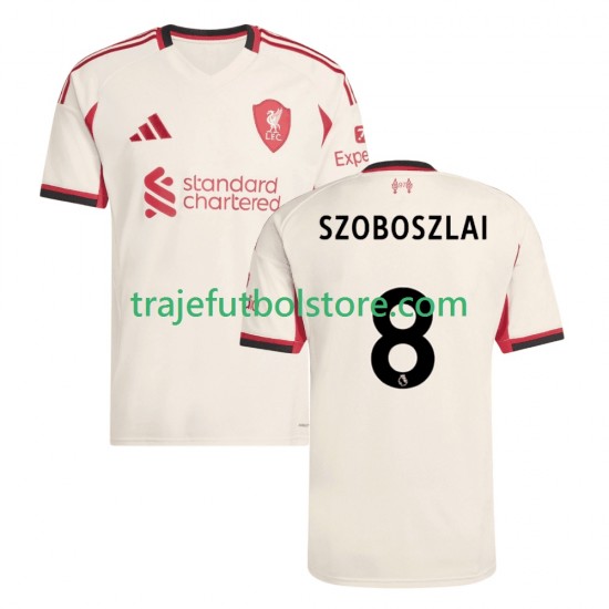 Camiseta 2ª Liverpool Dominik Szoboszlai 8 Hombre 2025-2026 Manga Corta