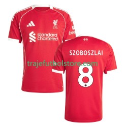 Camiseta 1ª Liverpool Dominik Szoboszlai 8 Hombre 2025-2026 Manga Corta