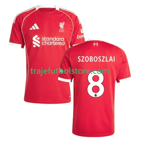 Camiseta 1ª Liverpool Dominik Szoboszlai 8 Hombre 2025-2026 Manga Corta