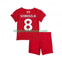Camiseta 1ª Liverpool Dominik Szoboszlai 8 Niño 2025-2026 Manga Corta