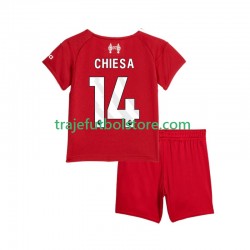 Camiseta 1ª Liverpool Federico Chiesa 14 Niño 2025-2026 Manga Corta