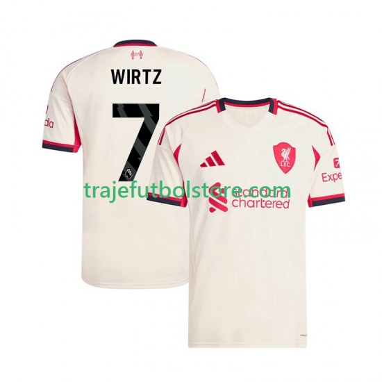 Camiseta 2ª Liverpool Florian Wirtz 7 Hombre 2025-2026 Manga Corta