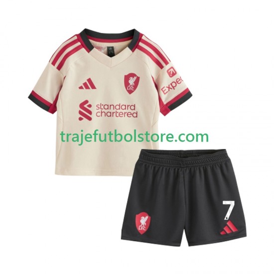 Camiseta 2ª Liverpool Florian Wirtz 7 Niño 2025-2026 Manga Corta