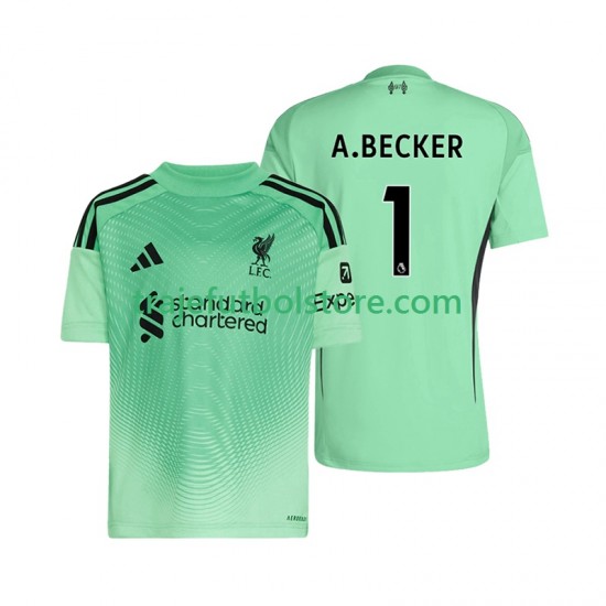 Camiseta 1ª Liverpool Alisson Becker 1 Portero Hombre 2025-2026 Manga Corta