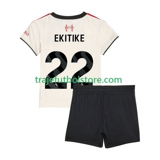 Camiseta 2ª Liverpool Hugo Ekitike 22 Niño 2025-2026 Manga Corta