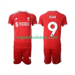 Camiseta 1ª Liverpool ISAK 9 Niño 2025-2026 Manga Corta
